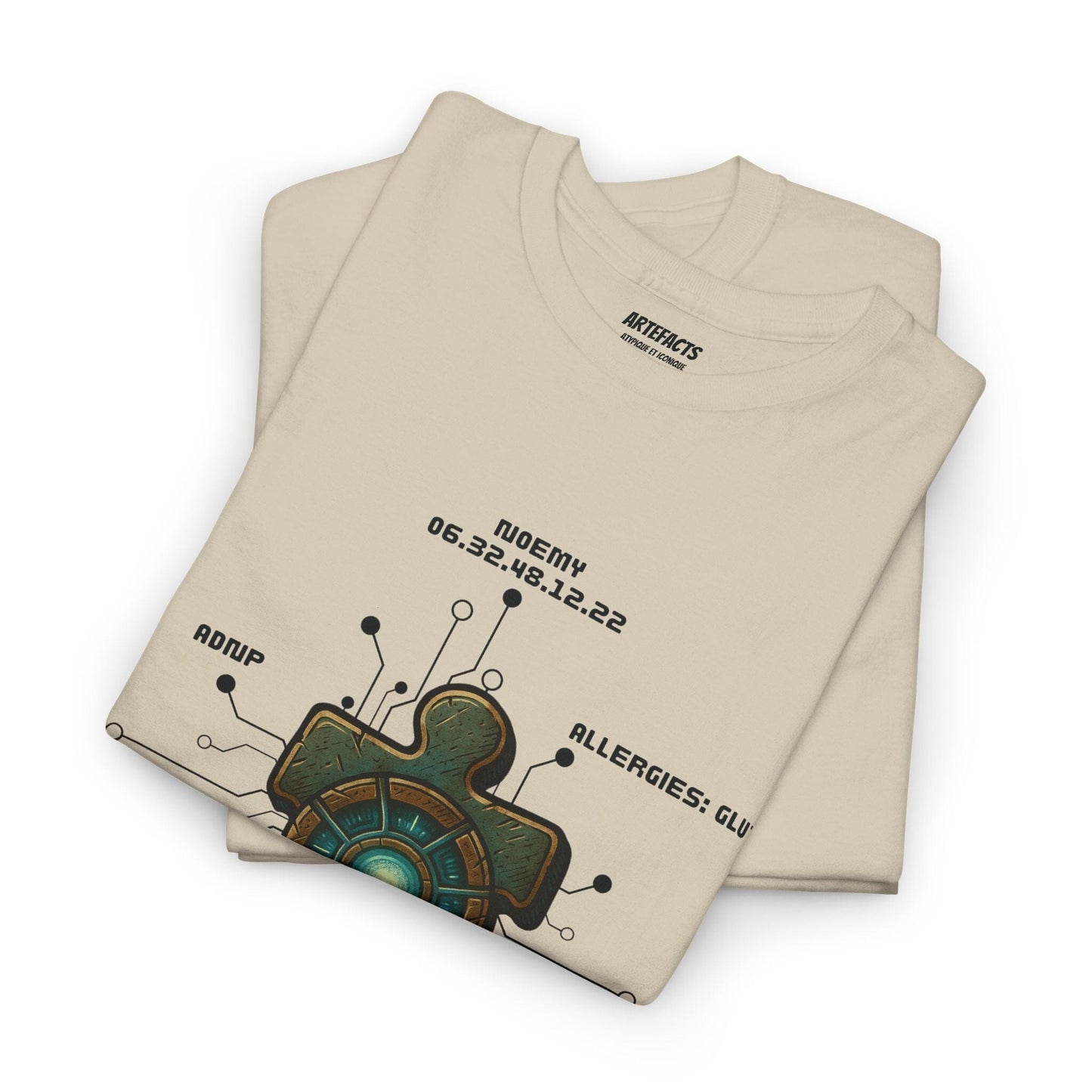 T-shirt Artefacts Personnalisé - T-shirt Identification Médicale Iron Cawette T-Shirt Printify