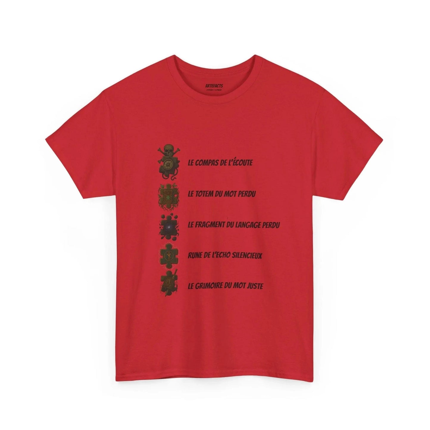 T-shirt Artefacts – Trésors Perdus (édition aventure) T-Shirt Printify Rouge S