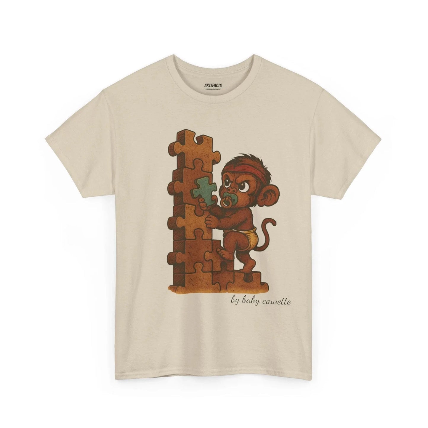 T-shirt Captain Cawette – Baby Cawette Origins (édition baby) T-Shirt Printify Beige S