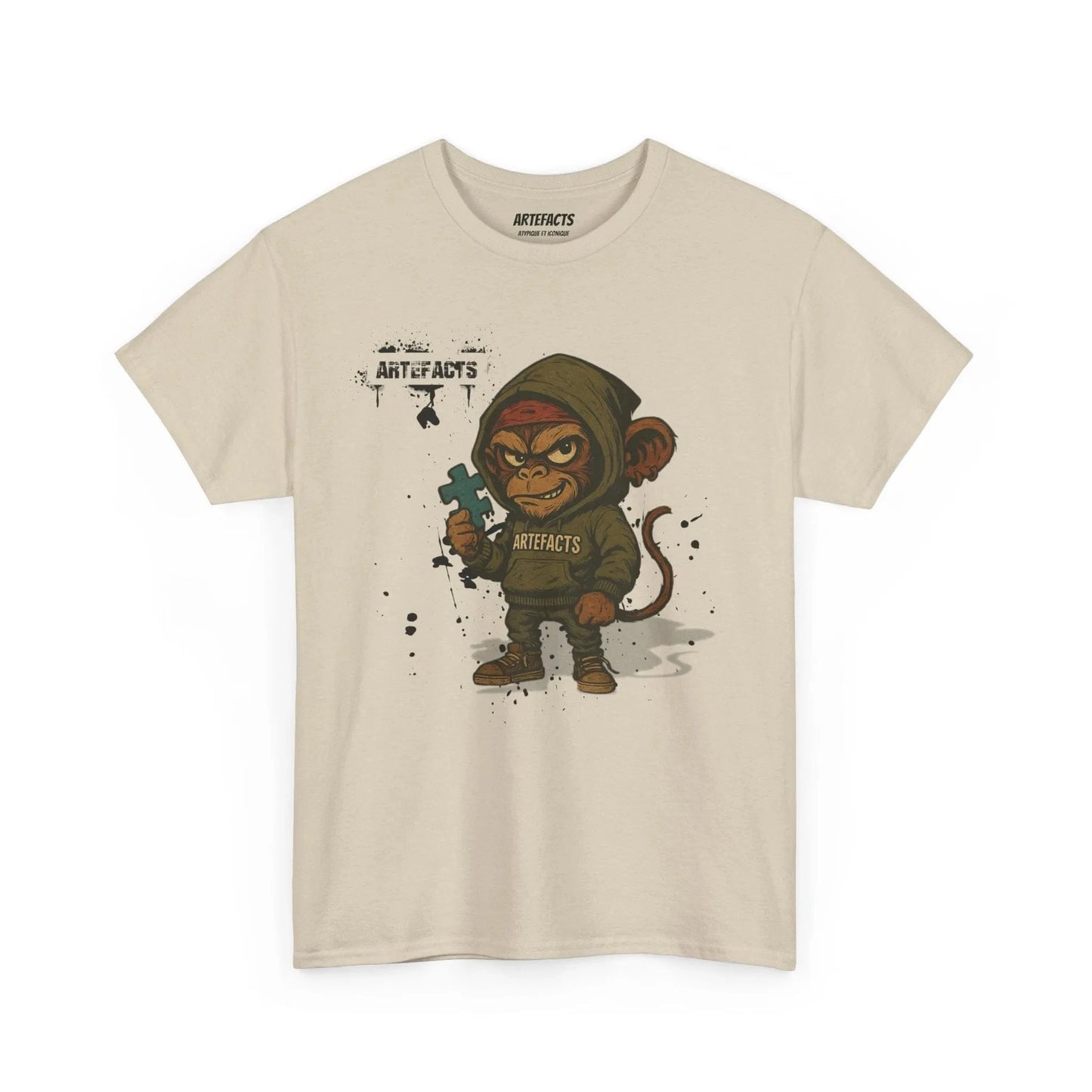 T-shirt Captain Cawette – Badass et Stylé (édition mascotte) T-Shirt Printify Beige S
