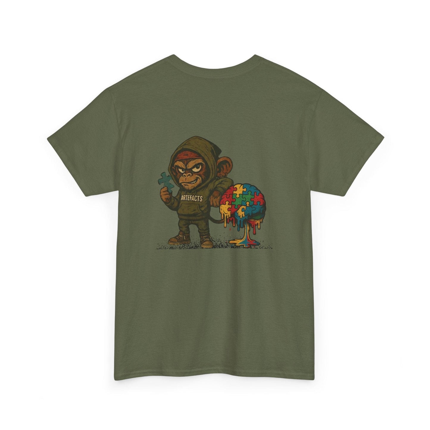 T-shirt Captain Cawette – Brain Édition T-Shirt Printify Vert kaki S