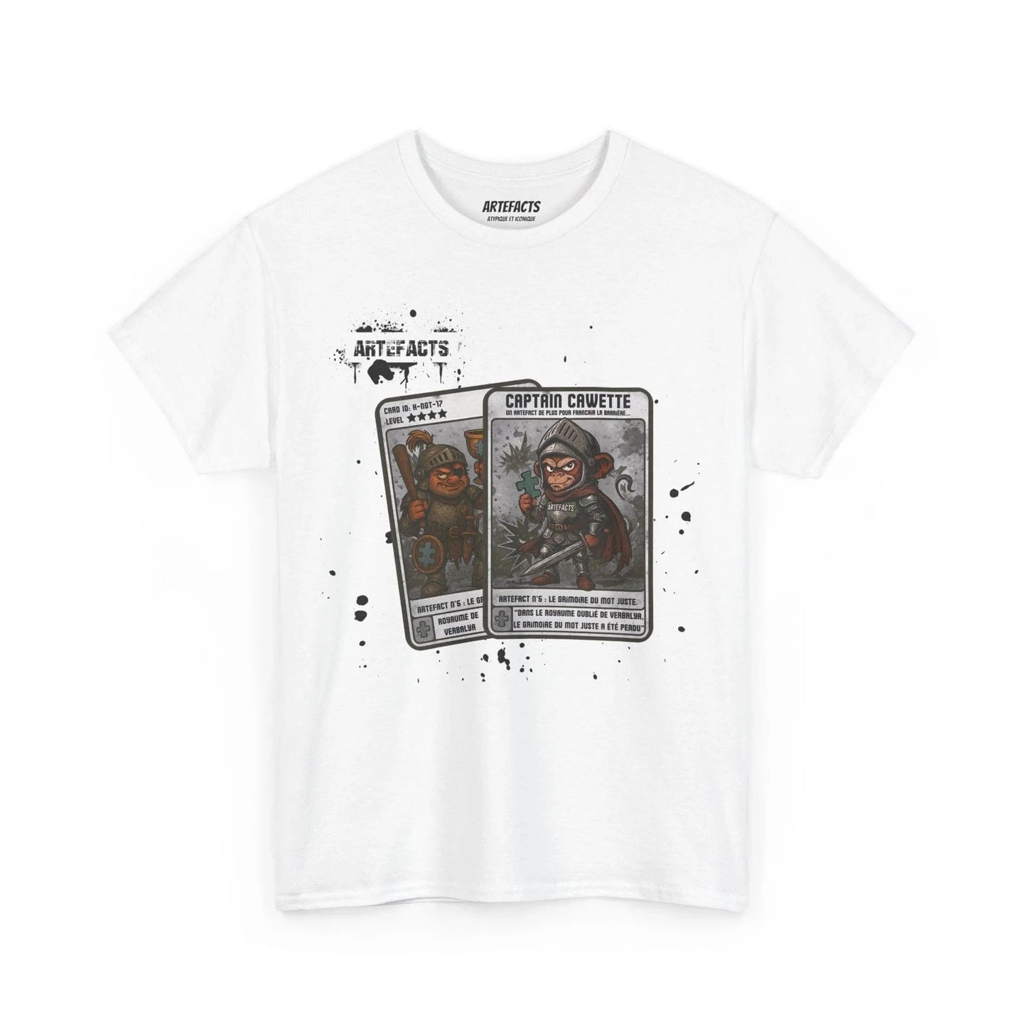 T-shirt Captain Cawette – Le Grimoire du Mot Juste (édition chevalier) T-Shirt Printify Blanc S
