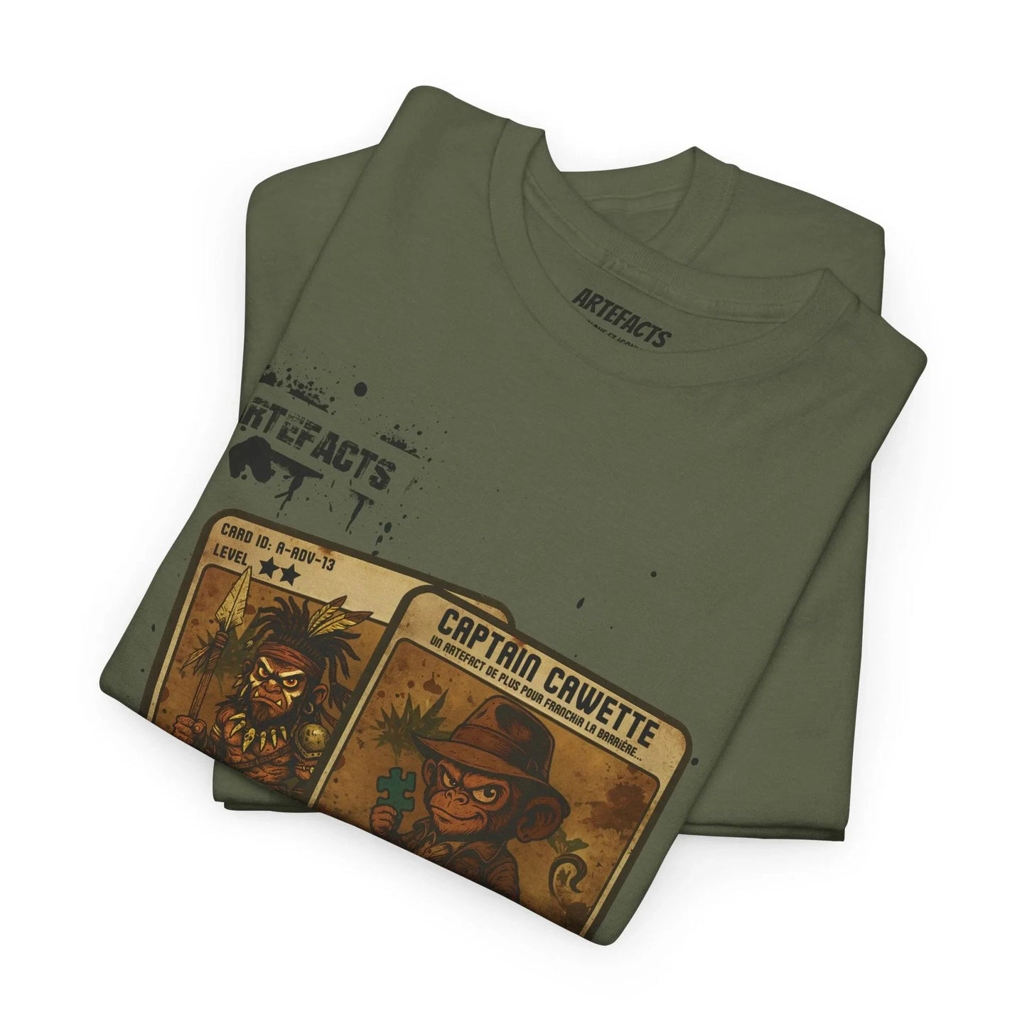 T-shirt Captain Cawette – Totem du Mot Perdu ( édition jungle ) T-Shirt Printify