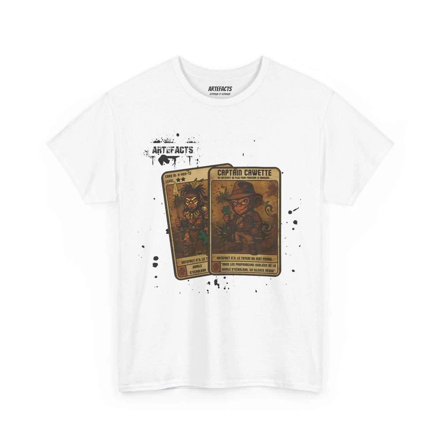 T-shirt Captain Cawette – Totem du Mot Perdu ( édition jungle ) T-Shirt Printify Blanc S