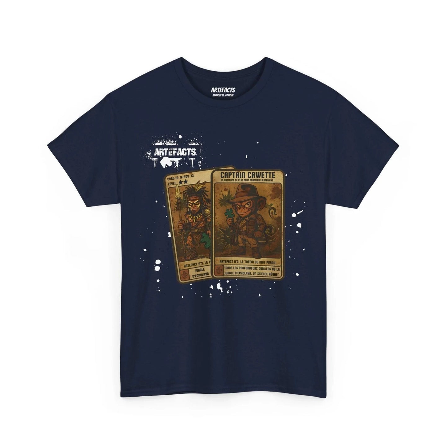 T-shirt Captain Cawette – Totem du Mot Perdu ( édition jungle ) T-Shirt Printify Bleu marine S