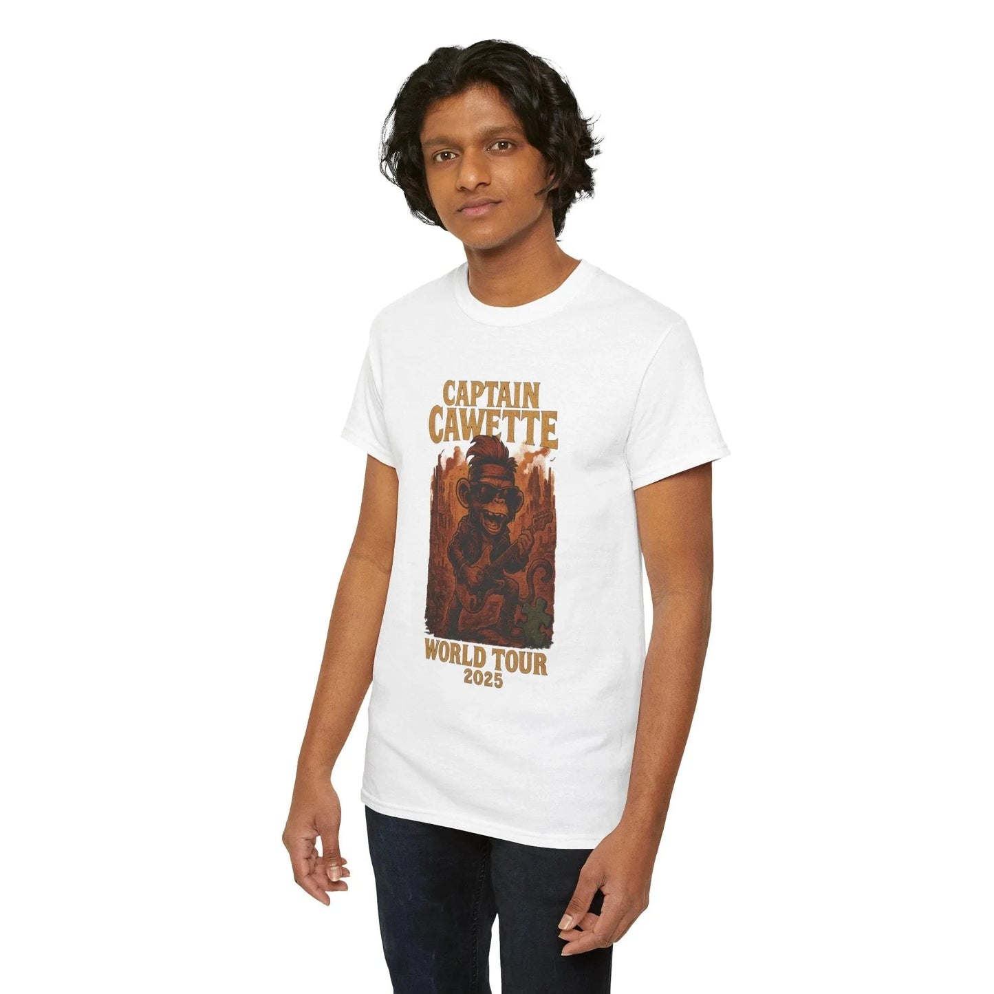 T-shirt Captain Cawette – World Tour 2025 (édition rock star) T-Shirt Printify