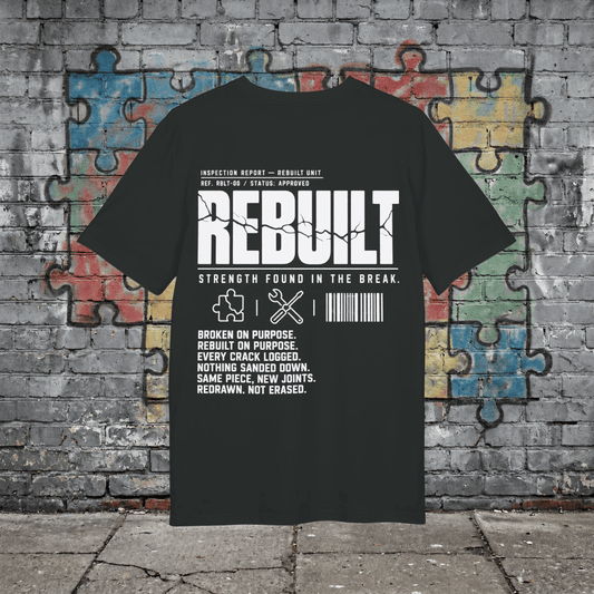 T-shirt Rebuilt – Inspection Report, coloris noir – Artefacts