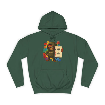 Hoodie Artefacts Personnalisé - Sweat Identification Médicale - Captain Cawette Hoodie Printify Vert bouteille S 