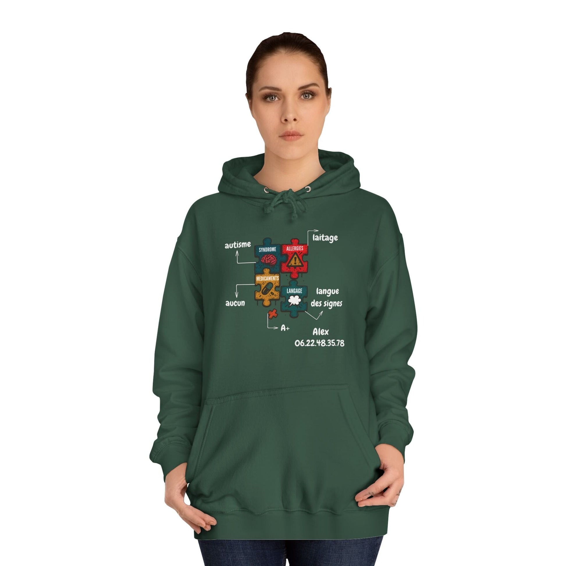 Hoodie Artefacts Personnalisé - Sweat Identification Médicale Hoodie Printify 