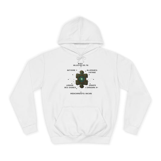 Hoodie Artefacts Personnalisé - Sweat Identification Médicale - Iron Cawette Hoodie Printify Blanc artique S 