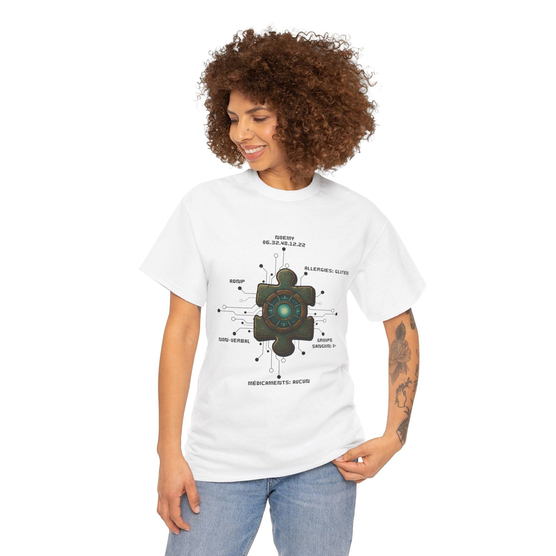 T-shirt Artefacts Personnalisé - T-shirt Identification Médicale Iron Cawette T-Shirt Printify 