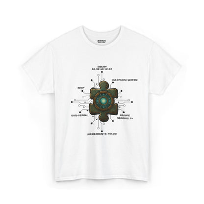 T-shirt Artefacts Personnalisé - T-shirt Identification Médicale Iron Cawette T-Shirt Printify Blanc S 