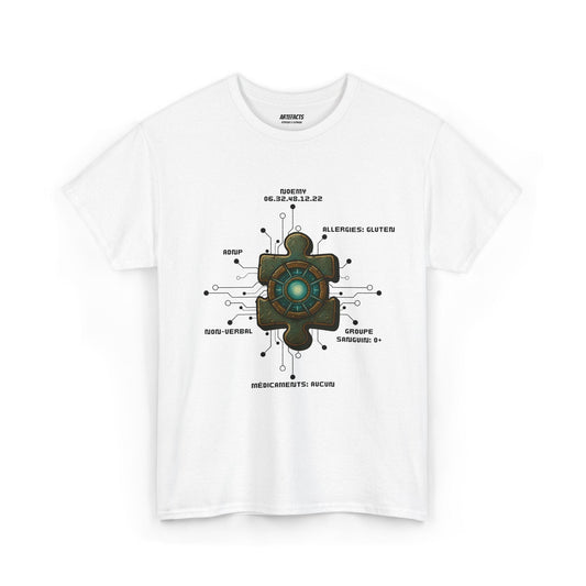 T-shirt Artefacts Personnalisé - T-shirt Identification Médicale Iron Cawette T-Shirt Printify Blanc S 