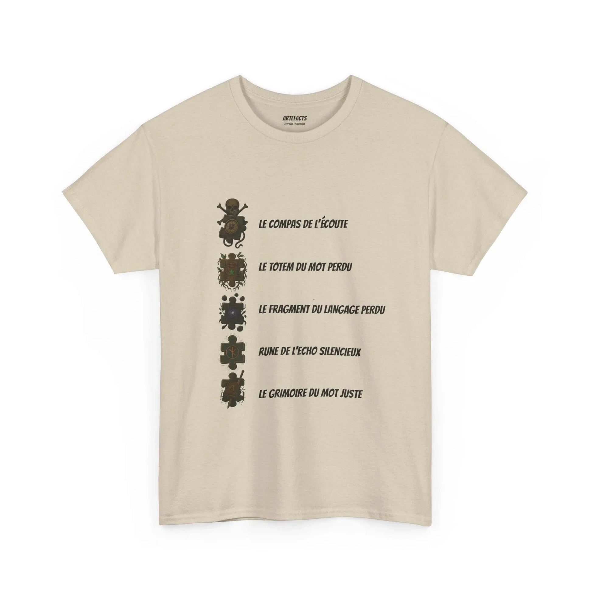 T-shirt Artefacts – Trésors Perdus (édition aventure) T-Shirt Printify Beige S 