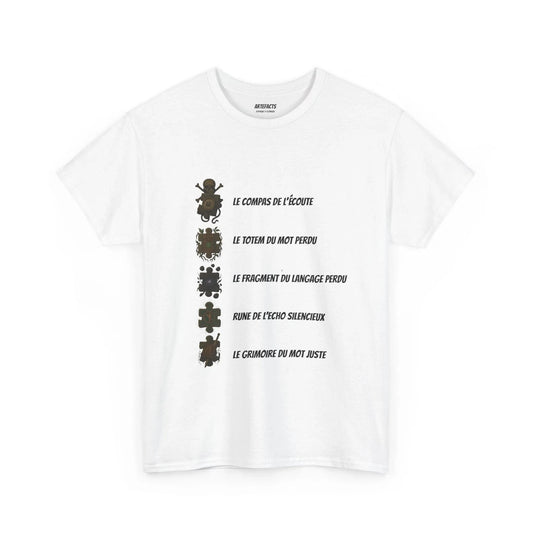 T-shirt Artefacts – Trésors Perdus (édition aventure) T-Shirt Printify Blanc S 