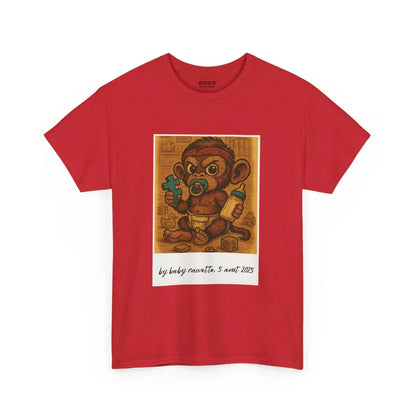 T-shirt Captain Cawette – Baby Cawette Origins (édition polaroid) T-Shirt Printify Rouge S 