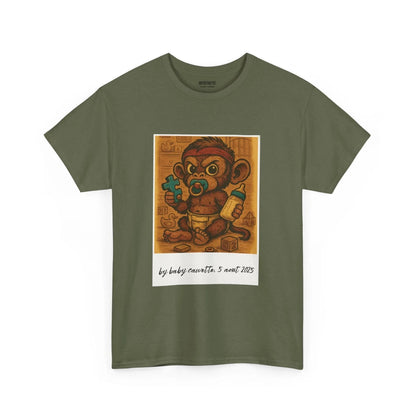 T-shirt Captain Cawette – Baby Cawette Origins (édition polaroid) T-Shirt Printify Vert kaki S 