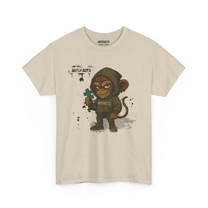 T-shirt Captain Cawette – Badass et Stylé (édition mascotte) T-Shirt Printify Beige S 