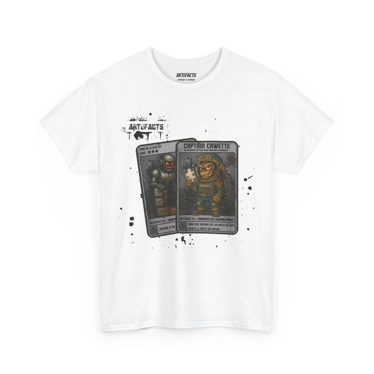 T-shirt Captain Cawette – Fragment du Langage Perdu (édition spatiale) T-Shirt Printify Blanc S 