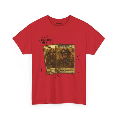 T-shirt Captain Cawette – Le Compas de l'Ecoute (édition pirates) T-Shirt Printify Rouge S 