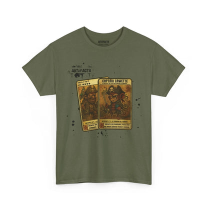 T-shirt Captain Cawette – Le Compas de l'Ecoute (édition pirates) T-Shirt Printify Vert kaki S 