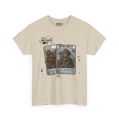T-shirt Captain Cawette – Le Grimoire du Mot Juste (édition chevalier) T-Shirt Printify Beige S 
