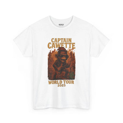T-shirt Captain Cawette – World Tour 2025 (édition rock star) T-Shirt Printify Blanc S 