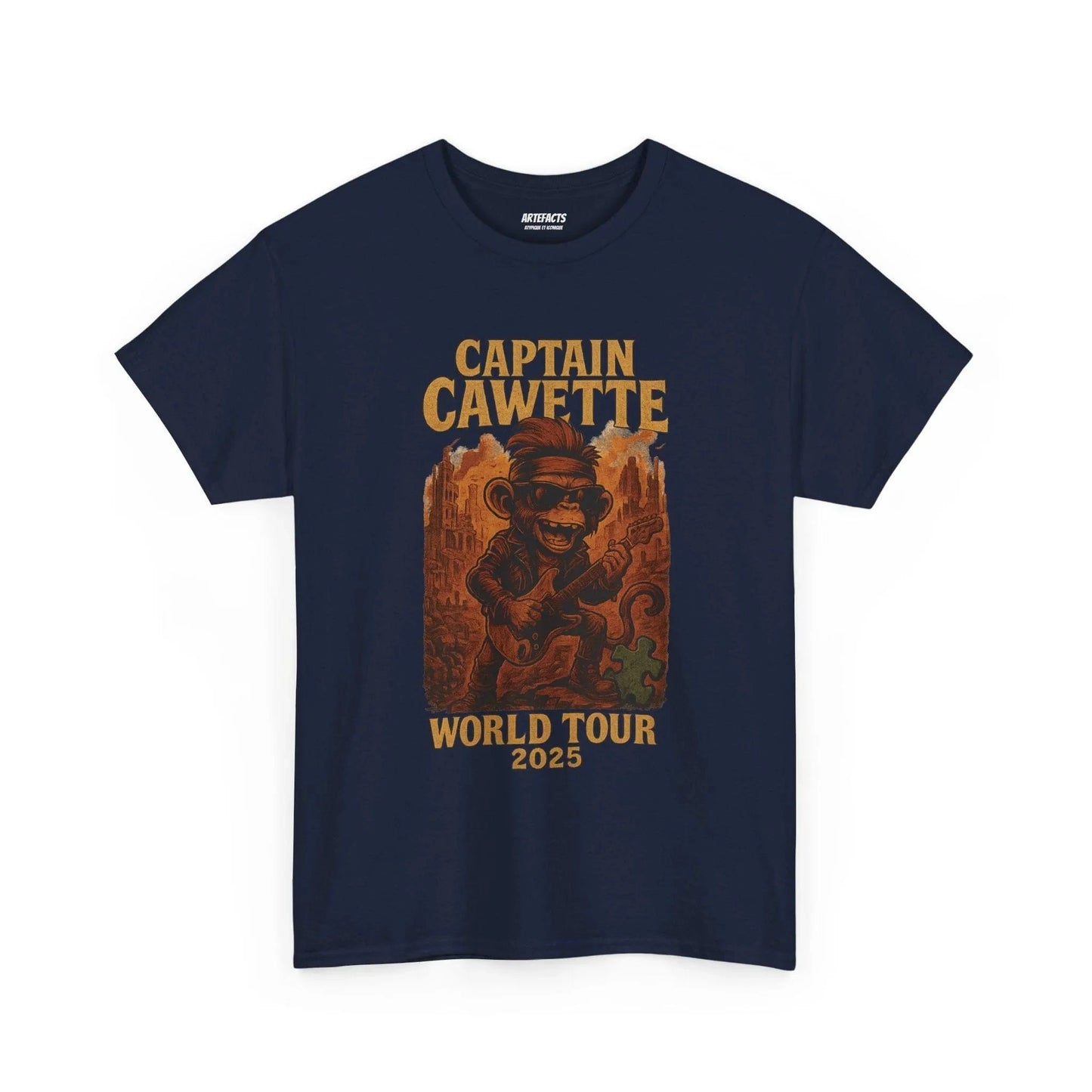 T-shirt Captain Cawette – World Tour 2025 (édition rock star) T-Shirt Printify Bleu marine S 