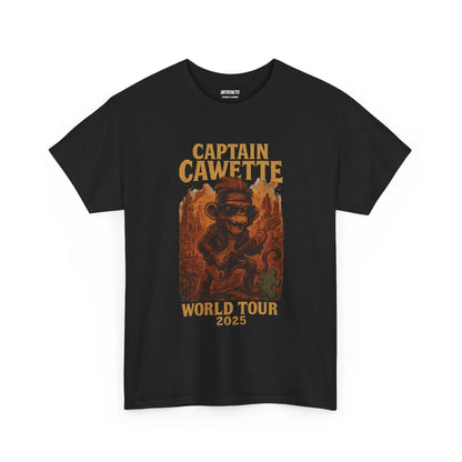 T-shirt Captain Cawette – World Tour 2025 (édition rock star) T-Shirt Printify Noir S 