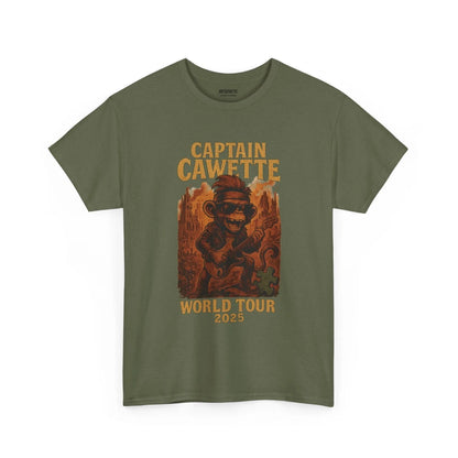 T-shirt Captain Cawette – World Tour 2025 (édition rock star) T-Shirt Printify Vert kaki S 