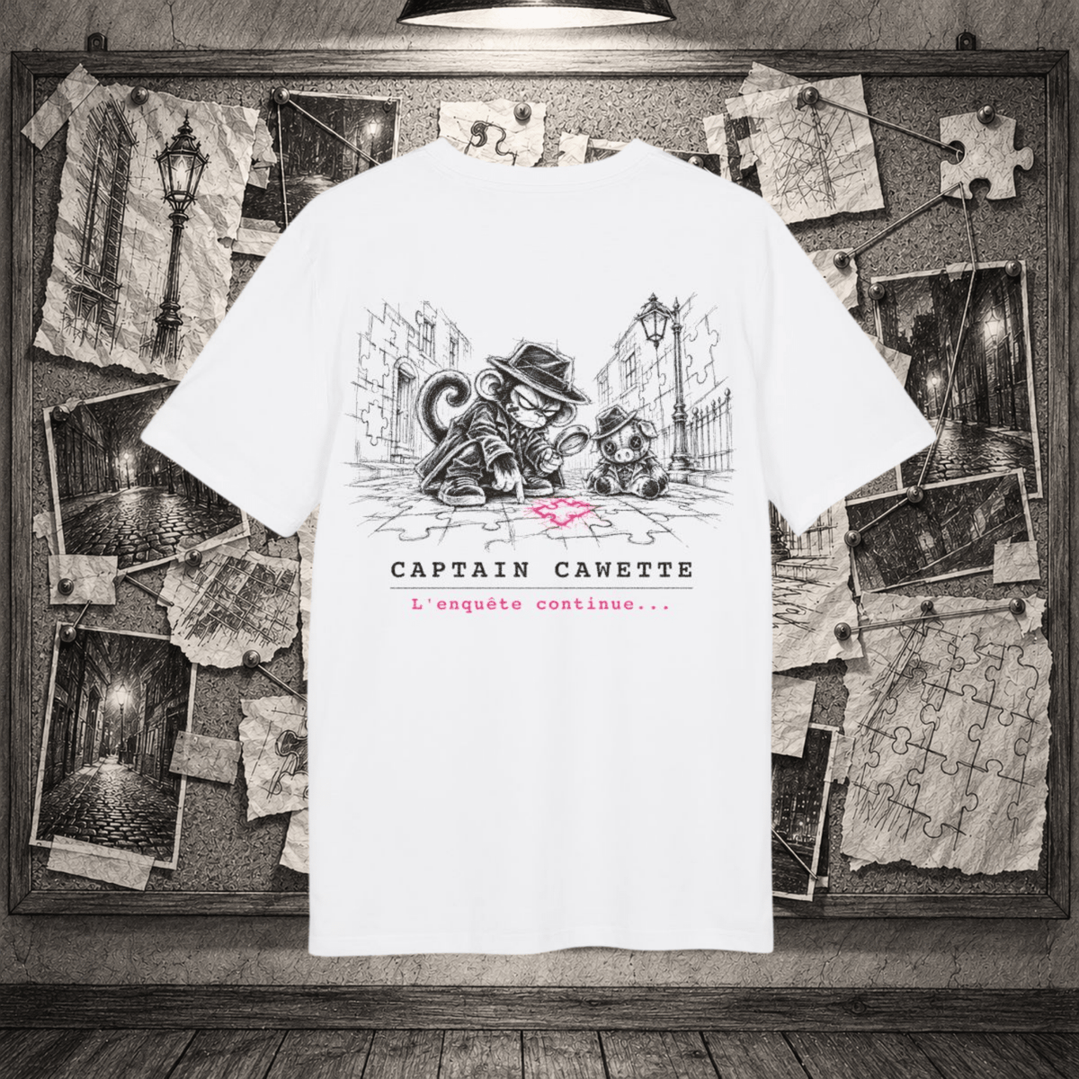 T-shirt L’Enquête – Captain Cawette, coloris blanc – Artefacts