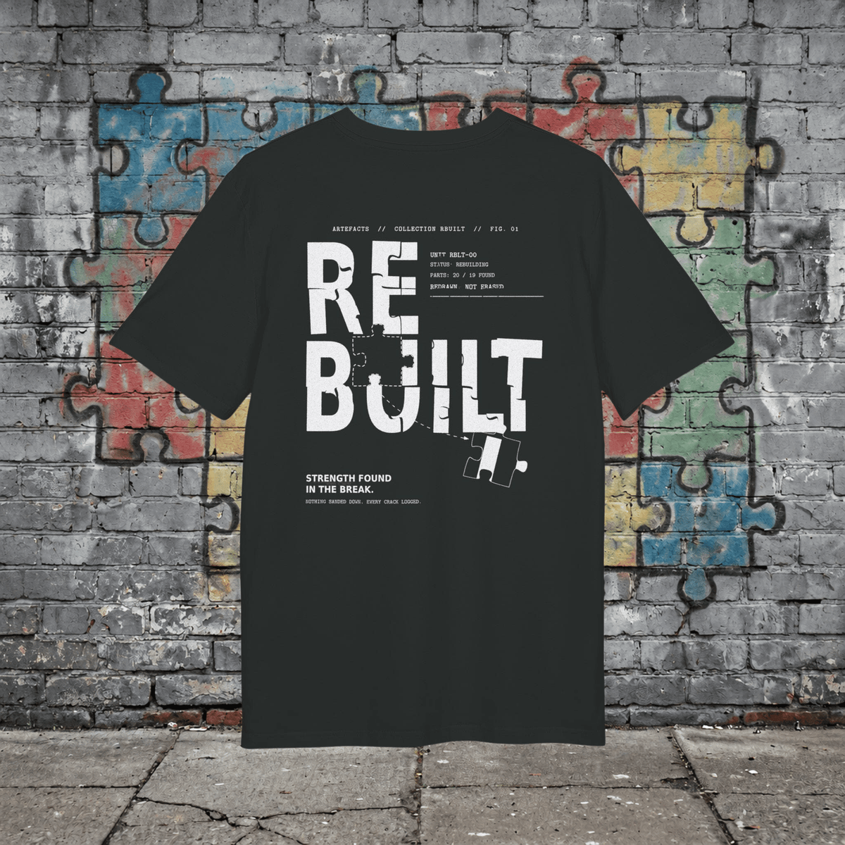 T-shirt Missing Piece – Rebuilt T-Shirt Printify Noir XS 