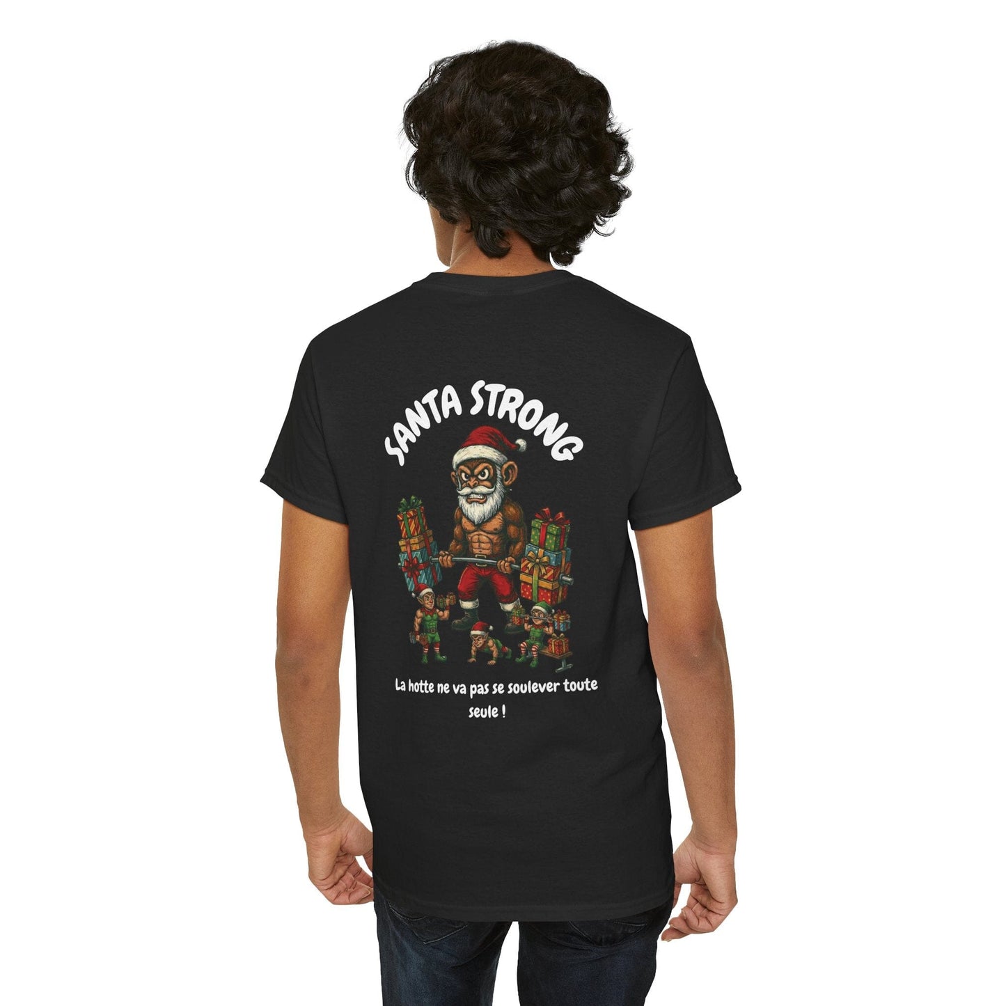 T-Shirt Santa Strong - Musclé et Provocateur (édition noël) T-Shirt Printify 