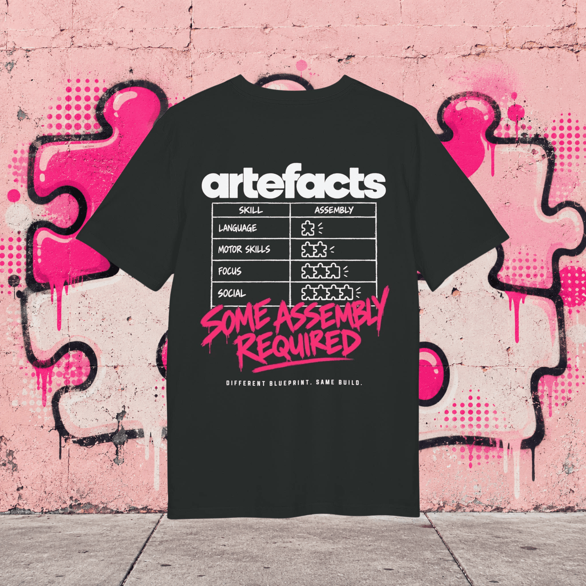 T-shirt Tableau Skill – Some Assembly Required T-Shirt Printify Noir XS 